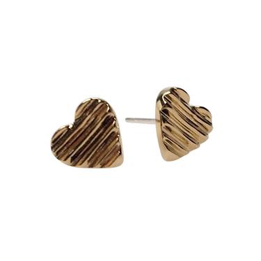 Heart Studs (silver &amp; gold)