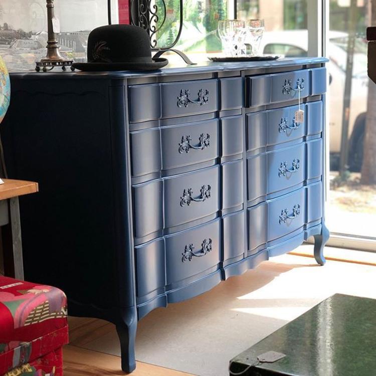                   Navy French Provincial Dresser