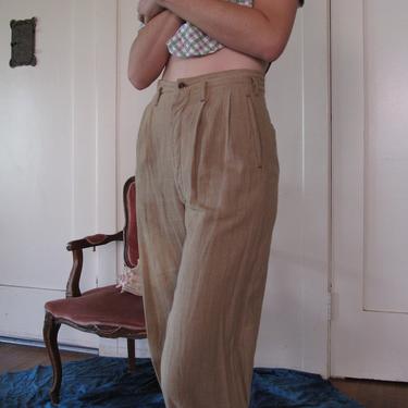 1930's As-Is Faded Pinstripe Trousers sz Sm 