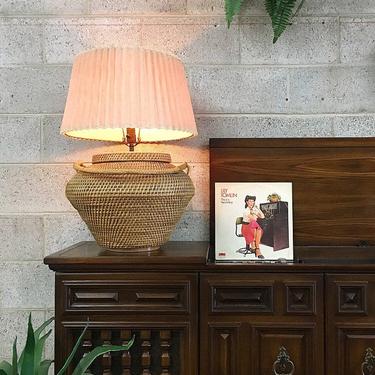 LOCAL PICKUP ONLY ----------------- Vintage Woven Table Lamp 