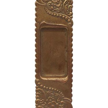Antique 9.25 in. Brass Roanoke Pocket Door Recessed Plate