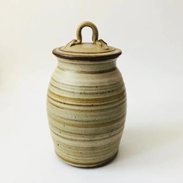 Vintage Studio Pottery Canister by Tim Wedel 