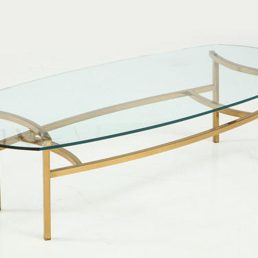 Bertha Schaefer Brass and Glass Cocktail table for M. Singer and Sons