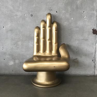 Vintage Fiberglass Gold Hand Chair