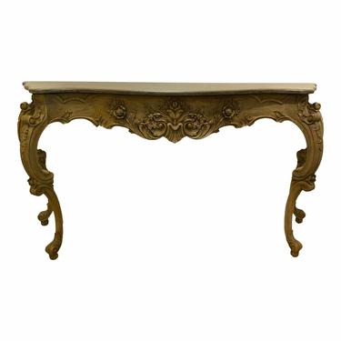 Traditional Carved Mahogany Console Table