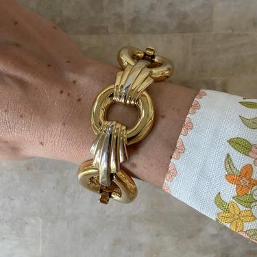 80s Authentic Designer Givenchy Paris Gold Link Bracelet