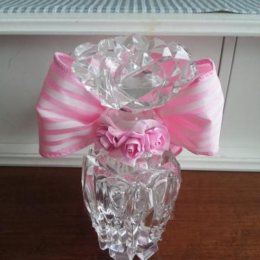 SHABBY CHIC Perfume Bottle// Pink// Victorian Decorated Glass Bottle// Gift for Her// Valentine Gift 