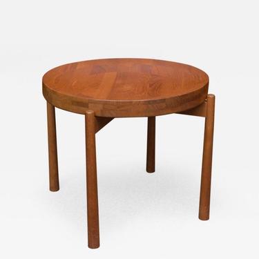Danish Solid Teak Flip Table Stand Tray 