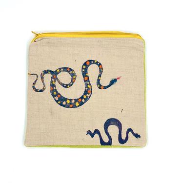 Embroidered Snake Clutch (multiple colors)