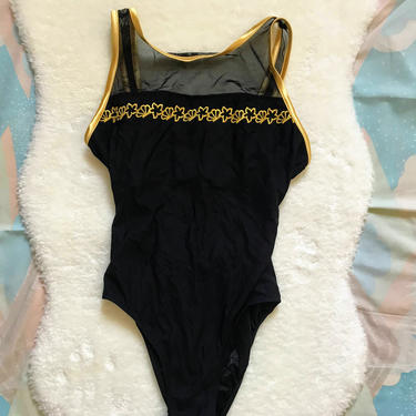 80s Golden Shell Swimsuit in M/L 