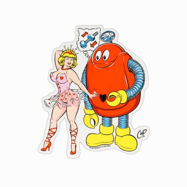 2001 Poster Pop Sticker Robo Lust Girl Coop 