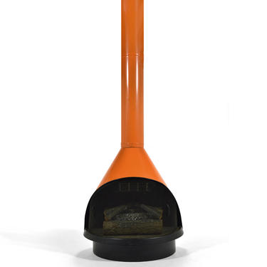 Orange Wendell Lovett Style Fire Hood Electric Fireplace