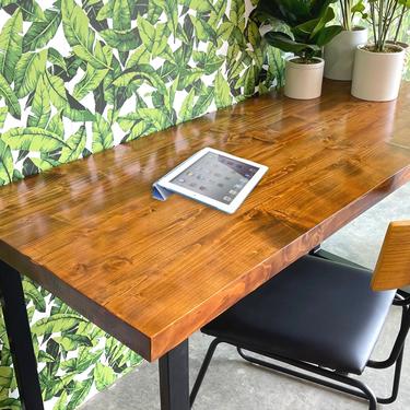 UMBUZÖ Desk, Reclaimed Wood & Steel Desk - Wood Office Desk - Desk 