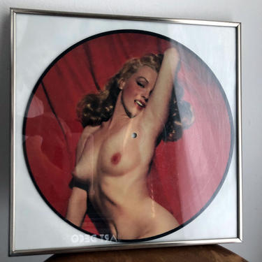 Vintage Picture Disc Marilyn Monroe Record Album Vinyl Framed Wall Hanging Pinup Nudes Picture Frame hanging 