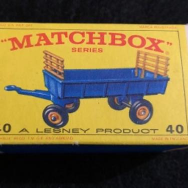 Matchbox 40 Hay Trailer Vintage Original F Box Un-Used Circa 1970 NM LesneyEngland