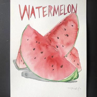 Watermelon Original Watercolor Painting