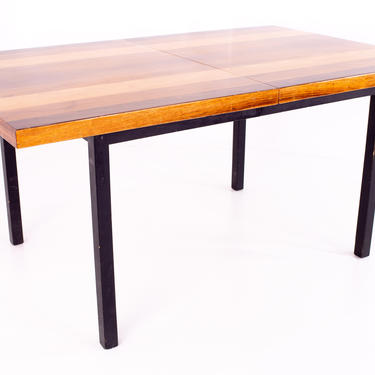 Milo Baughman for Directional Mid Century Multi-Wood Rosewood Walnut and Ash Dining Table (Glossy Finish) - mcm 