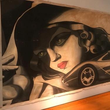 Painting: Girl with Car