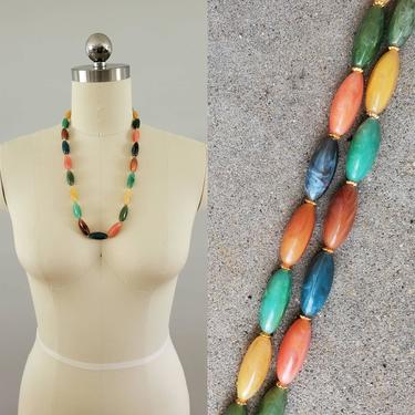 1970's Beaded Necklace 70's Jewelry 70s Boho Chic Accessories 