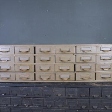 Industrial Cabinet Vintage 1940s 24 Drawer Metal Small Parts Storage Hardware Cabinet Lyon 