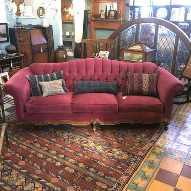 Vintage Tufted Brushed Corduroy Sofa
