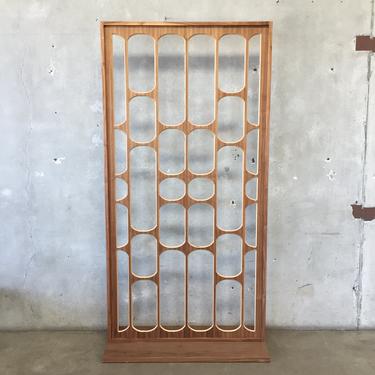 Mid Century Style Wood Privacy Screen