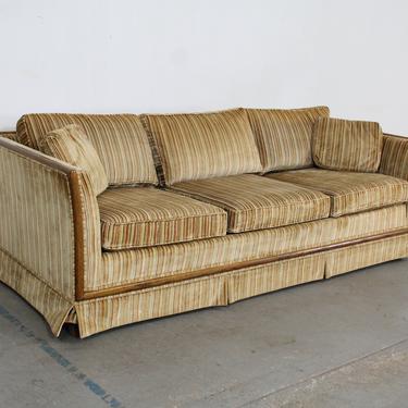 Mid-Century Danish Modern Milo Baughman Style Low Profile 3 Seat  Sofa 