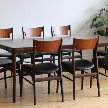 Mid Century Danish Modern Rosewood Bramin Dining Set 8 Chairs 