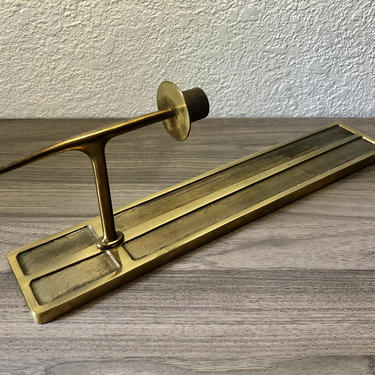 Vintage Single Tall Brass Candle Wall Sconce,  Retro Mid Century Candle Holder 