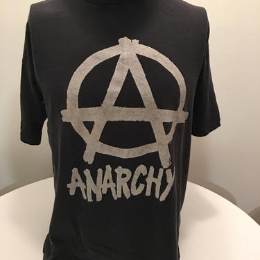 Vintage Anarchy T-Shirt, Black and White Anarchist T-Shirt, Punk Rock Clothing, Punk Shirt, Anarchy Tee, Worn In Vintage Tee, Punk Clothing 