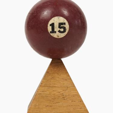 No. 15 Pool Ball Miniature Clay Billiard Ball Size 1.5&amp;quot; Fifteen XV Solid Solids 