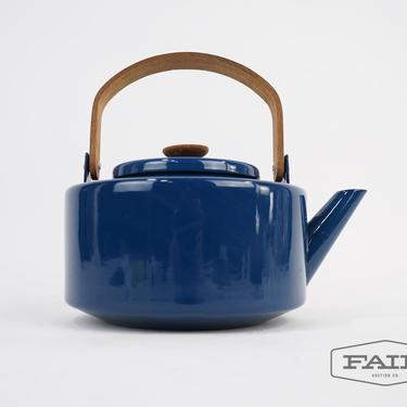 Copco enamel teapot with teal handle