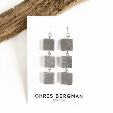 YGRITTE earrings - sterling silver and polymer clay by ChrisBergmanDesign