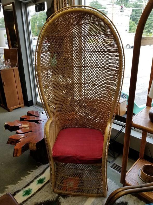 Mid-Century rattan balloon chair