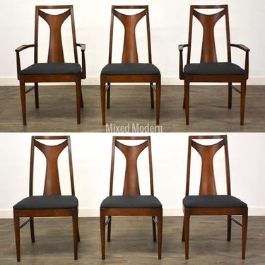 Kent Coffey Perspecta Walnut Dining Chairs- Set of 6 