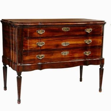 Fine 19th Century Formal Sheraton Style Mahogany Chest of Drawers Commode or Sideboard Server 