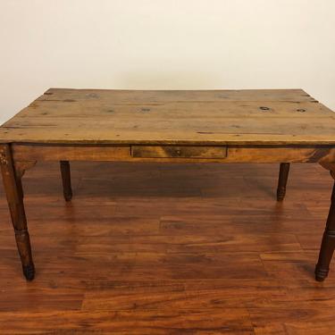 Antique solid Wood Farmhouse Dining Table 