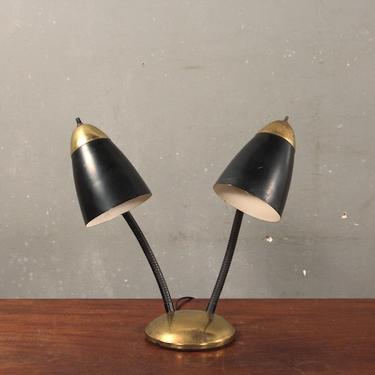 Atomic 2-Headed Gooseneck Table Lamp