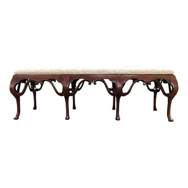 Mahogany Queen Anne Style Bench 
