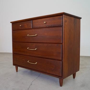 Mid-century Modern Solid Walnut Dresser by Ace-Hi 