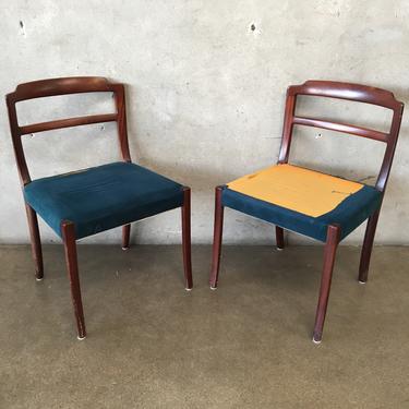 Mid Century Modern Dining Chairs By Ole Wanscher - Pair