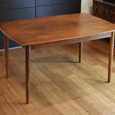 Restored Danish teak expandable dining table by Kurt Ostervig for Brande Mobelfabrik 