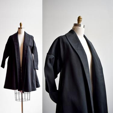 1940s Heavy Black Swing Coat 