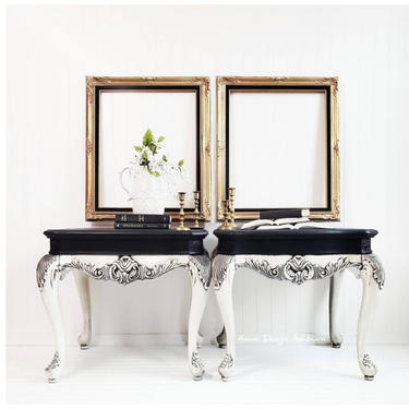 AVAILABLE - Elegant End Table Set Queen Anne style 