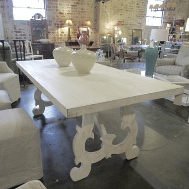 PAINTED  TRESTLE  DINING TABLE