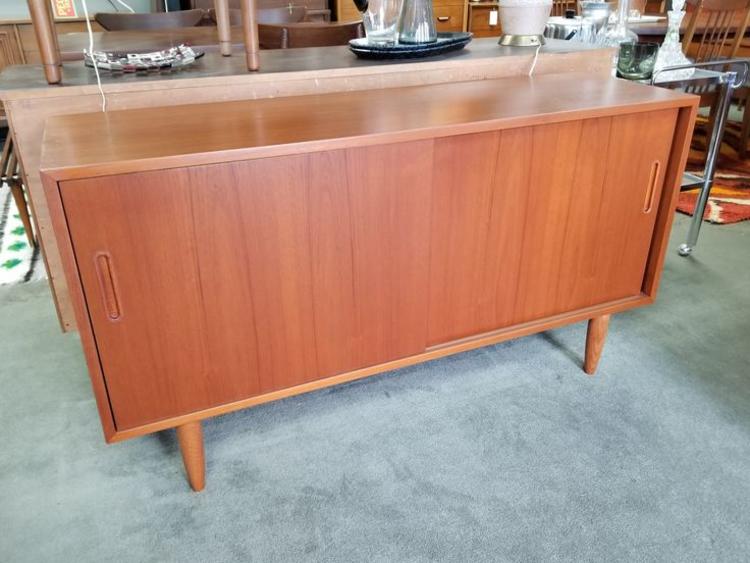 Danish Modern credenza with sliding doors by Hundevad