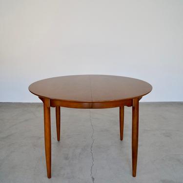 Gorgeous 1950's Mid-century Modern Round Dining Table by Walter Wabash in Walnut - Professionally Refinished! 