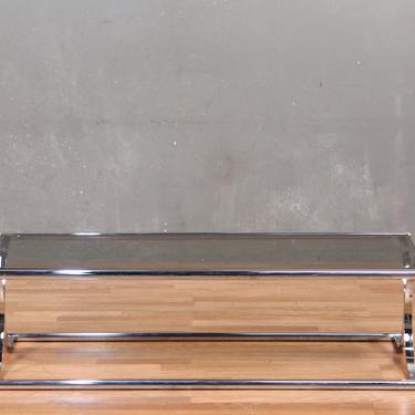 Mod Chrome &amp; Smoked Glass Coffee Table – ONLINE ONLY