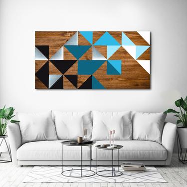 Geometric Wall Art, Wood Wall Art, Metal Art, Modern Wall Art, Modern Home Decor, Scandinavian Art, Wall Art Living Room Painting Abstract 