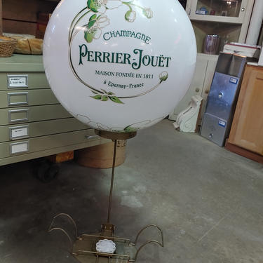 Perrier-Jouët Champagne globe light with bottle stand